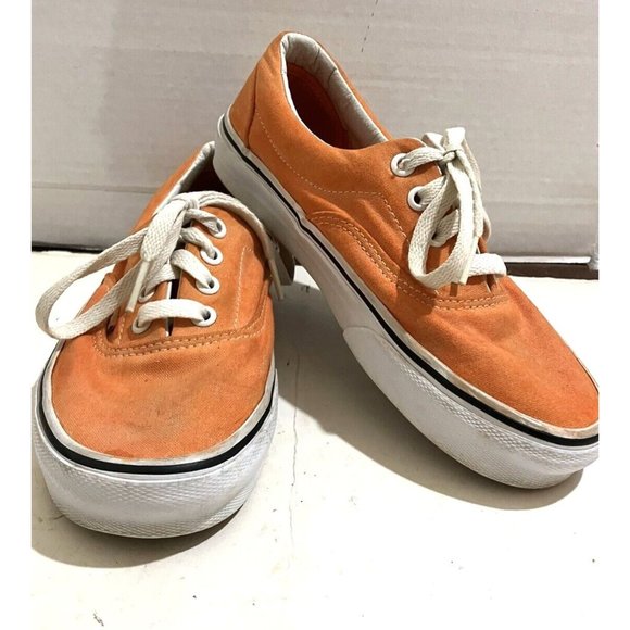 VANS  Old Skool  big kids Size 2 Orange canvas skateboard sneaker Shoes - Picture 1 of 7